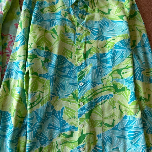 Lilly Pulitzer Multicolor Women Gold Button Down Long Sleeved Shirt 8. Set Of 2 - Picture 3 of 15